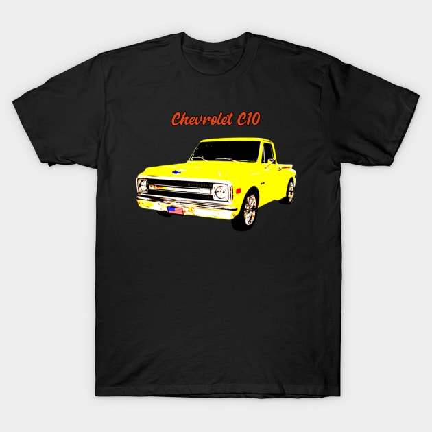 C10 CHEVY PICKUP T-SHIRT T-Shirt by Cult Classics